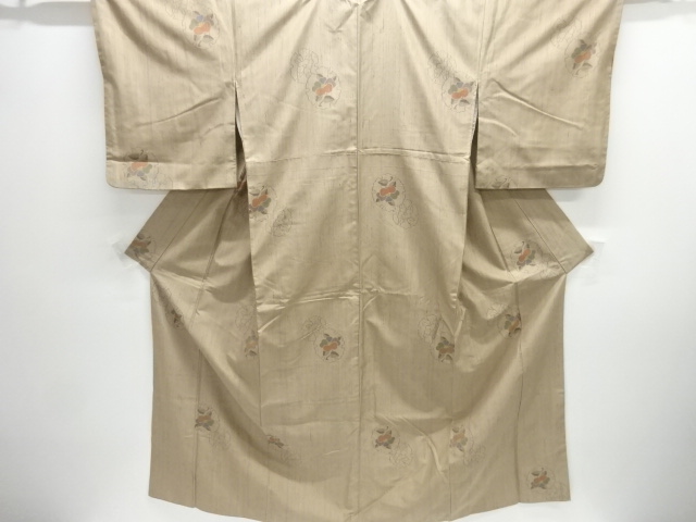 JAPANESE KIMONO / TATEBUSHI TSUMUGI / CAMELLIA